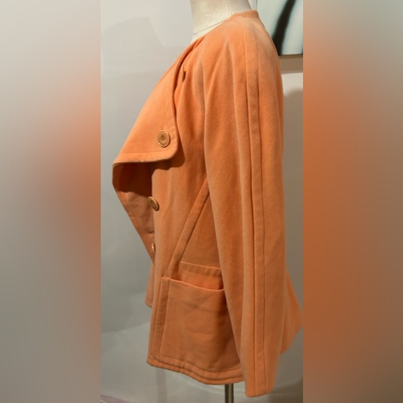 Escada VINTAGE Double-Breasted Orange‎ Jacket MEDIUM - Picture 5 of 13